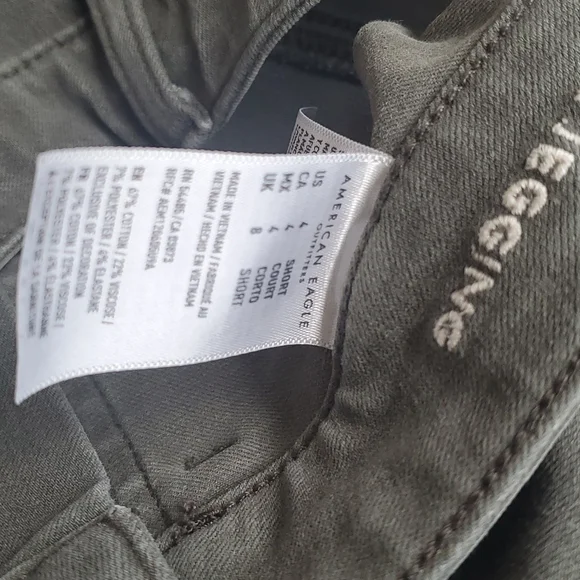American Eagle Olive Green Moto Sryle Next Level Stretch Highest Rise Jegging 4 - Picture 5 of 7